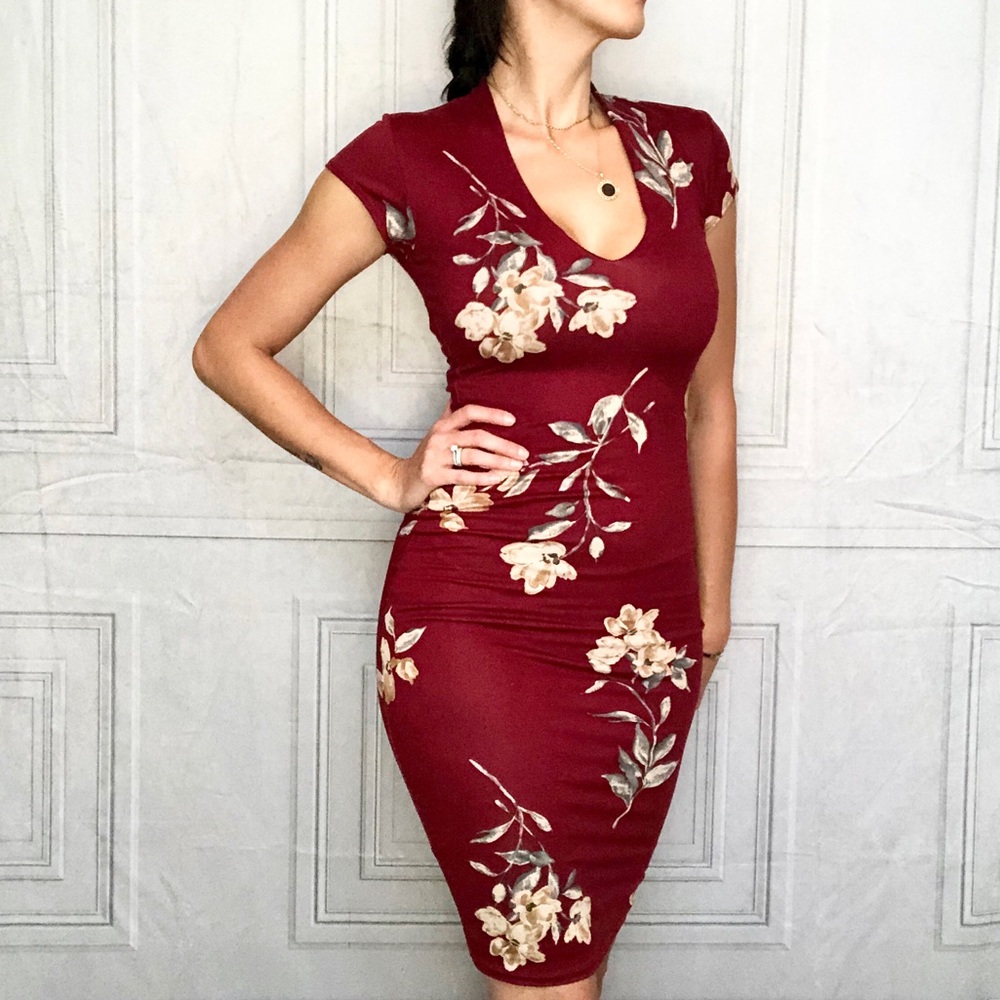 Red Floral Dress